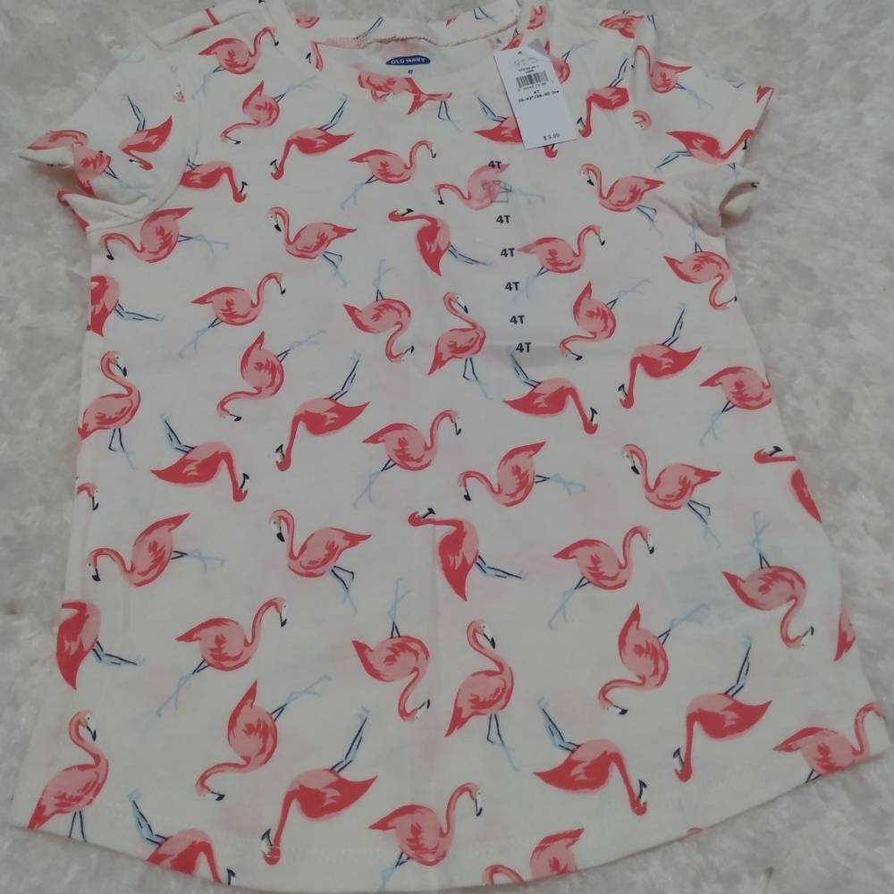 NWT old navy girls 4t flamingo top